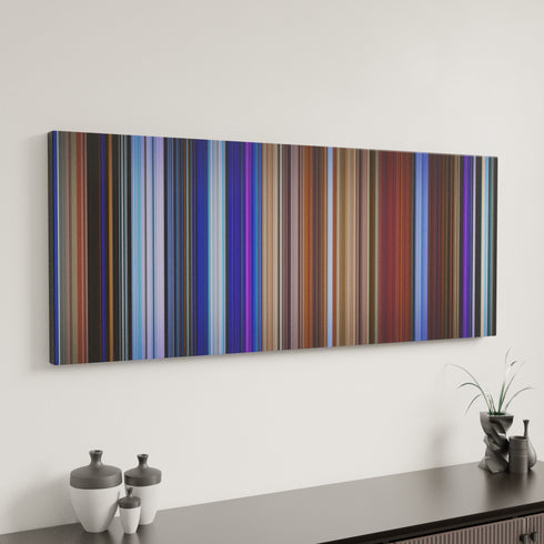 Soul canvas art in modern interior - movie color palette