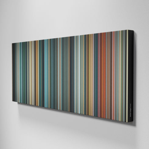 Side view of Buff's of Justice-League Frome on the wall