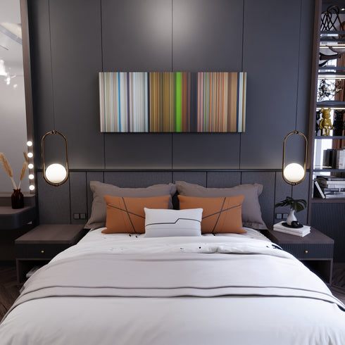 Bedroom interior with Ice-Age-Dawn-of-the-Dinosaurs Frome on the wall