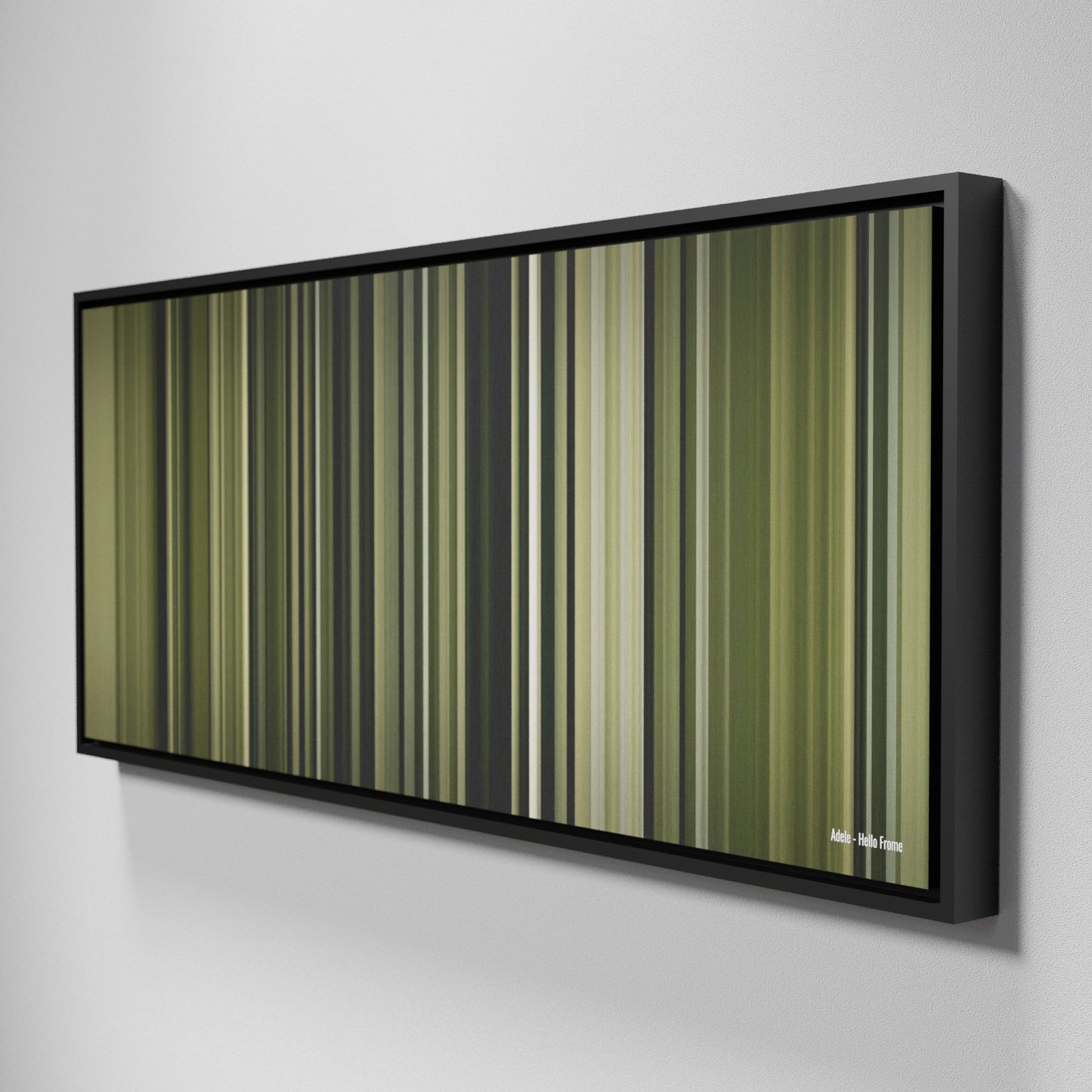 Side view of Framed Buff's of Adele-Hello Frome on the wall