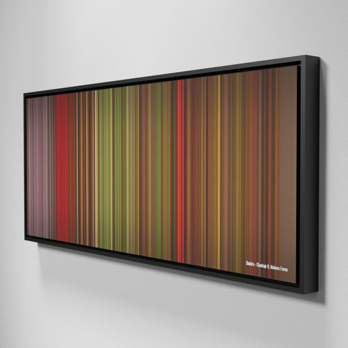 Side view of Framed Buff's of Shakira-Chantaje Frome on the wall