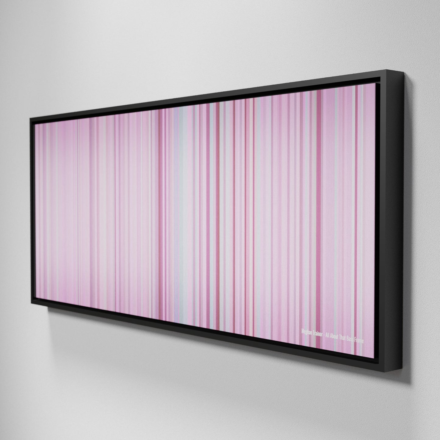 Side view of Framed Buff's of Meghan-Trainor-All-About-That-Bass Frome on the wall