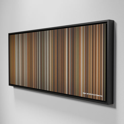 Side view of Framed Buff's of Eminem-Love-The-Way-You-Lie Frome on the wall