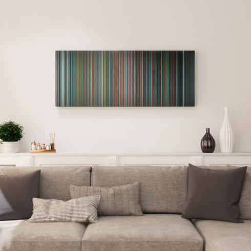 Living room interior with Natti-Natasha-x-Ozuna-Criminal Frome on the wall