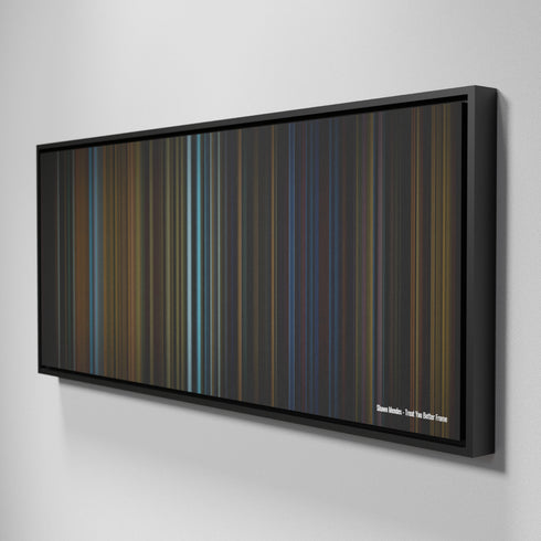 Side view of Framed Buff's of Shawn-Mendes-Treat-You-Better Frome on the wall