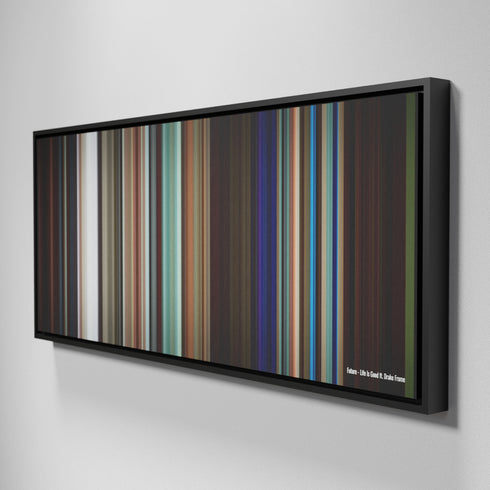 Side view of Framed Buff's of Future-Life-Is-Good Frome on the wall