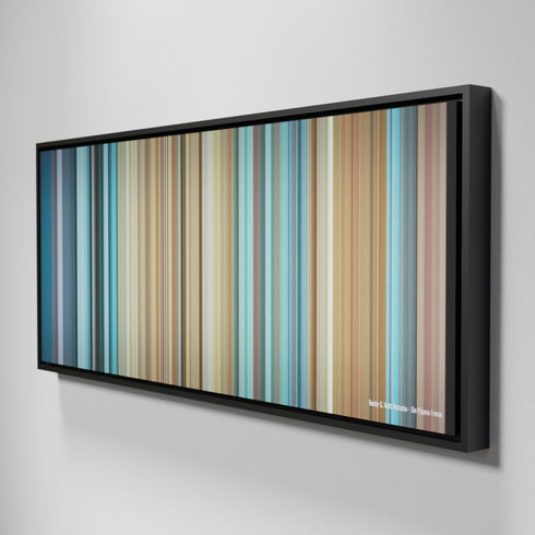 Side view of Framed Buff's of Becky-G-Natti-Natasha-Sin-Pijama Frome on the wall