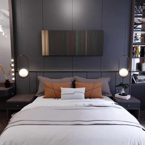 Bedroom interior with Camila-Cabello-Havana Frome on the wall