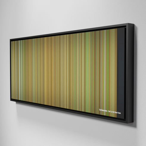 Side view of Framed Buff's of The-Chainsmokers-Dont-Let-Me-Down Frome on the wall