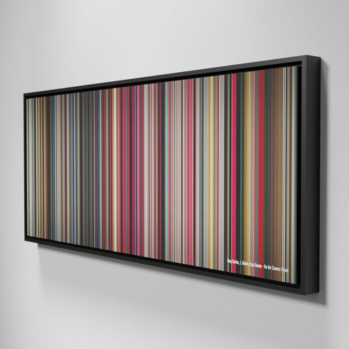 Side view of Framed Buff's of Jhay-Cortez-J-Balvin-Bad-Bunny-No-Me-Conoce Frome on the wall