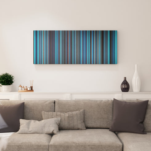 Living room interior with CNCO-Reggaeton-Lento Frome on the wall