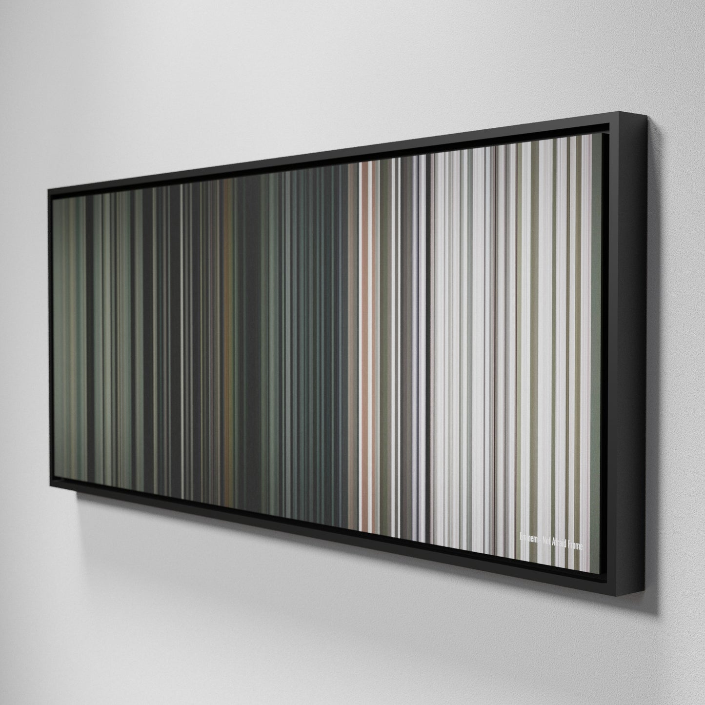 Side view of Framed Buff's of Eminem-Not-Afraid Frome on the wall