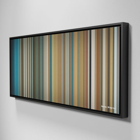 Side view of Framed Buff's of Bruno-Mars-24K-Magic Frome on the wall