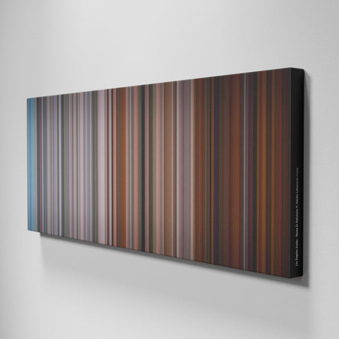 Side view of Buff's of Los-Angeles-Azules-Nunca-Es-Suficiente Frome on the wall