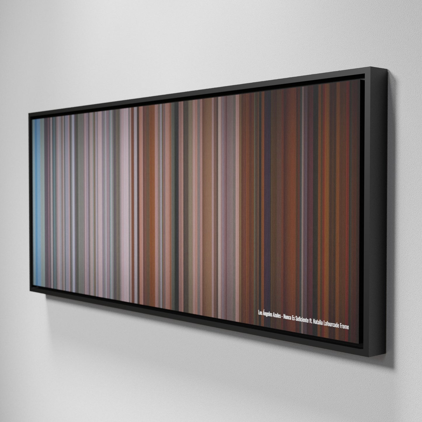 Side view of Framed Buff's of Los-Angeles-Azules-Nunca-Es-Suficiente Frome on the wall