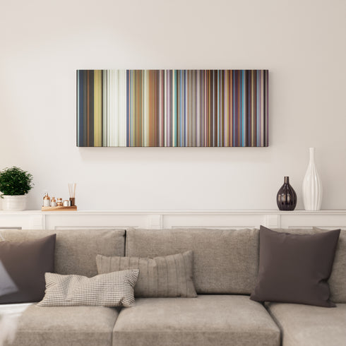 Living room interior with Wisin-Escapate-Conmigo Frome on the wall