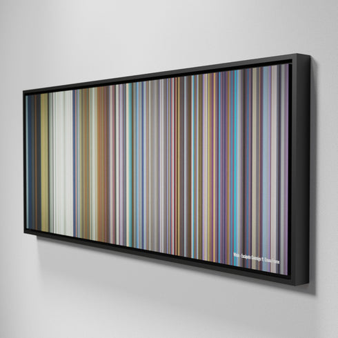 Side view of Framed Buff's of Wisin-Escapate-Conmigo Frome on the wall