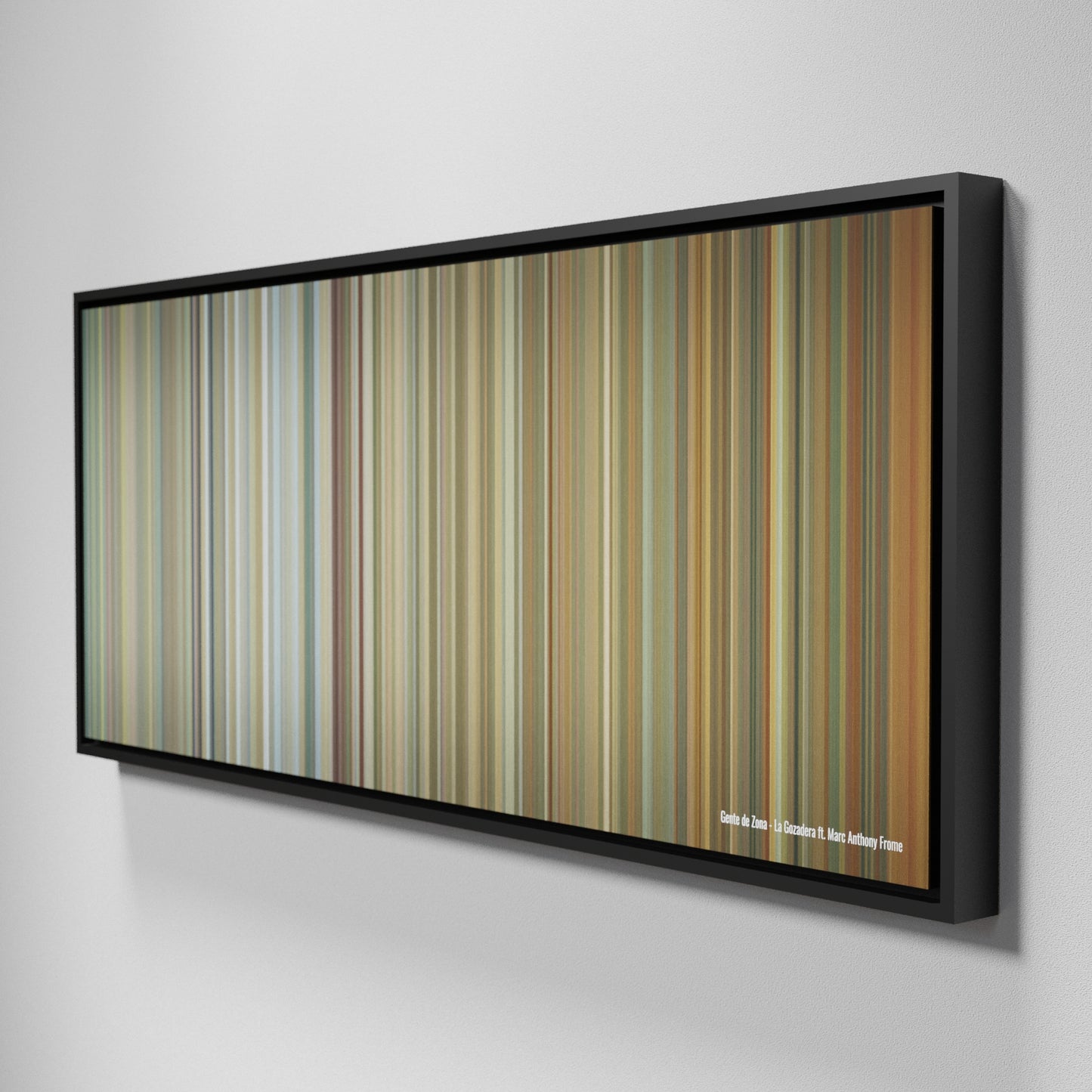 Side view of Framed Buff's of Gente-de-Zona-La-Gozadera Frome on the wall