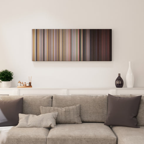 Living room interior with Nicky-Jam-El-Amante Frome on the wall