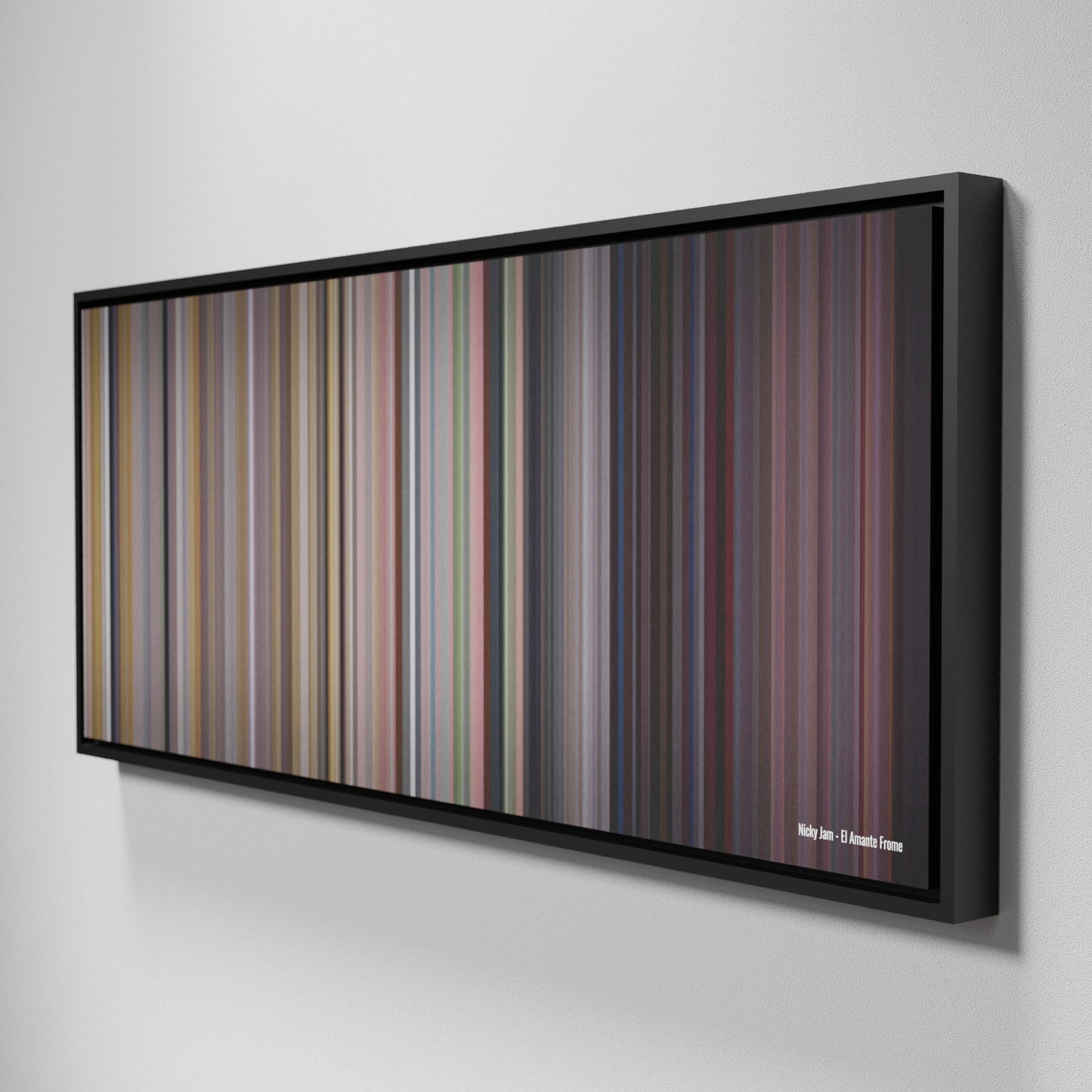 Side view of Framed Buff's of Nicky-Jam-El-Amante Frome on the wall