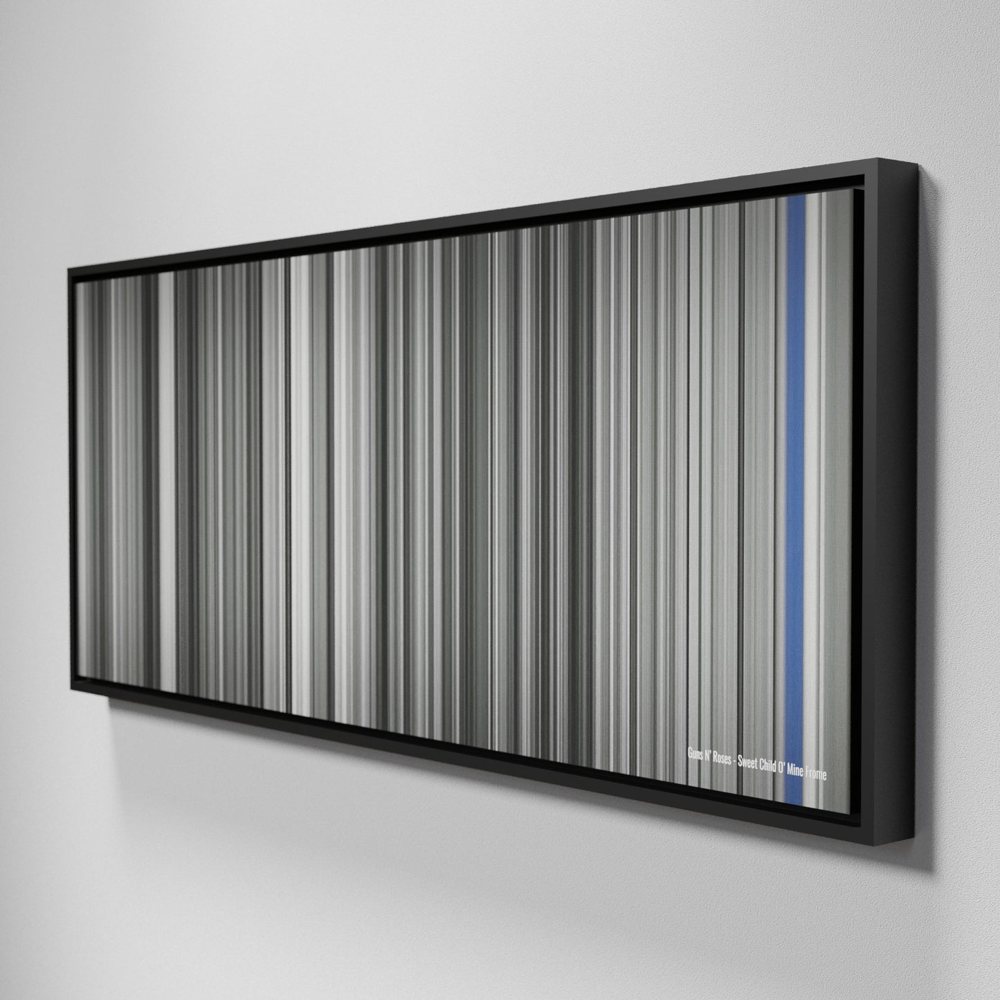 Side view of Framed Buff's of Guns-N-Roses-Sweet-Child-O-Mine Frome on the wall