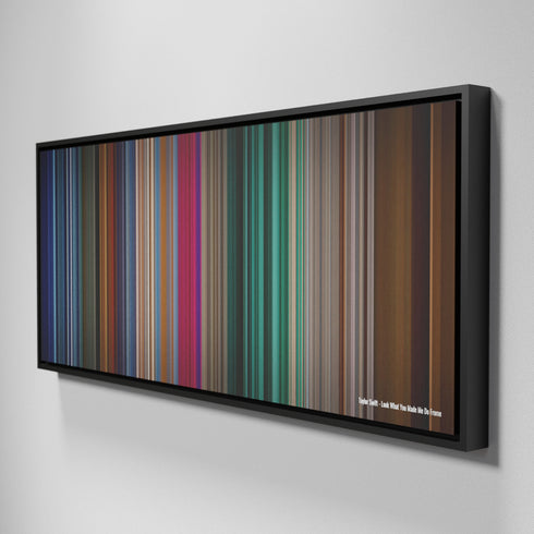 Side view of Framed Buff's of Taylor-Swift-Look-What-You-Made-Me-Do Frome on the wall