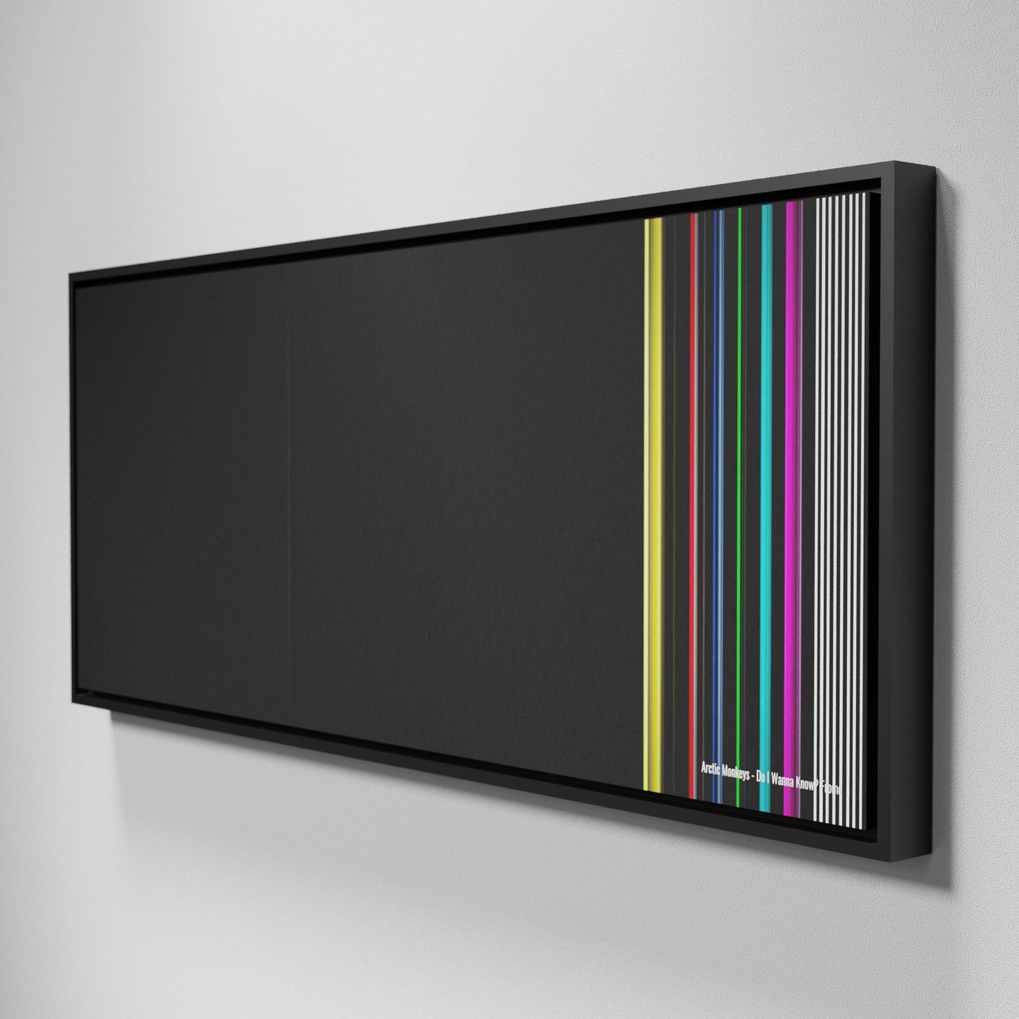 Side view of Framed Buff's of Arctic-Monkeys-Do-I-Wanna-Know Frome on the wall