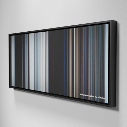 Side view of Framed Buff's of Skrillex-and-Diplo-with-Justin-Bieber-Where-Are-U-Now Frome on the wall