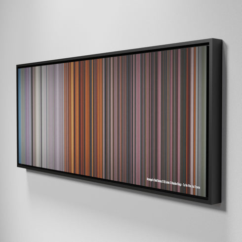 Side view of Framed Buff's of Arcangel-x-Bad-Bunny-X-Dj-Luian-X-Mambo-Kingz-Tu-No-Vive-Asi Frome on the wall