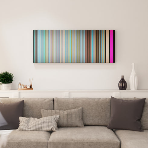 Living room interior with MC-Kevinho-Olha-a-Explosao Frome on the wall