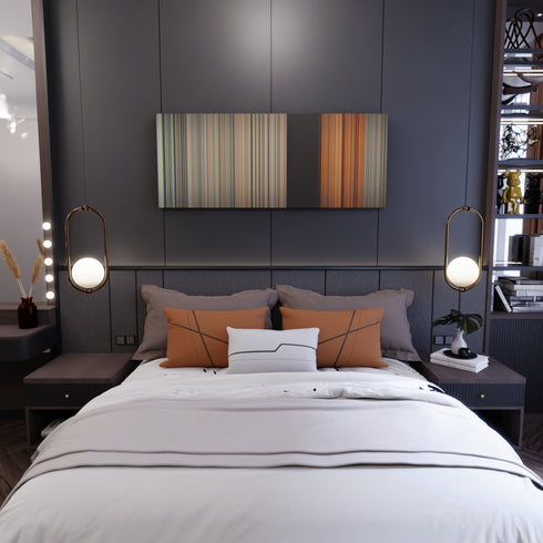 Bedroom interior with Daddy-Yankee-Limbo Frome on the wall