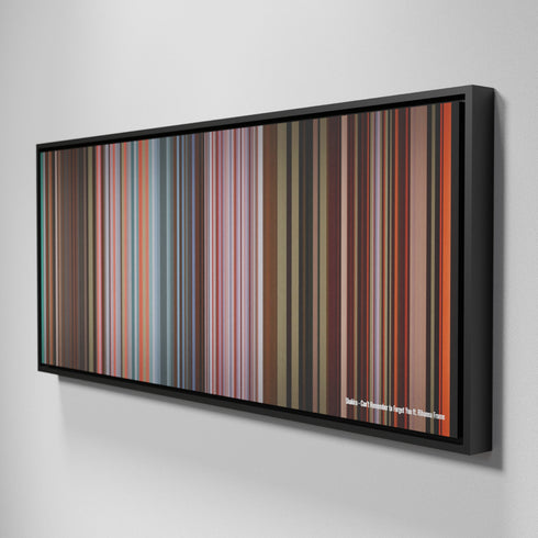 Side view of Framed Buff's of Shakira-Cant-Remember-to-Forget-You Frome on the wall