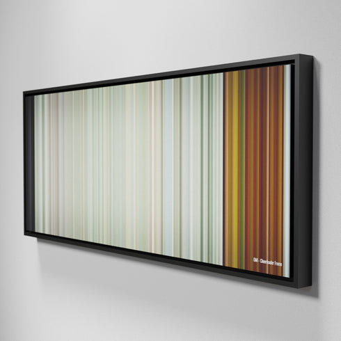 Side view of Framed Buff's of OMI-Cheerleader Frome on the wall