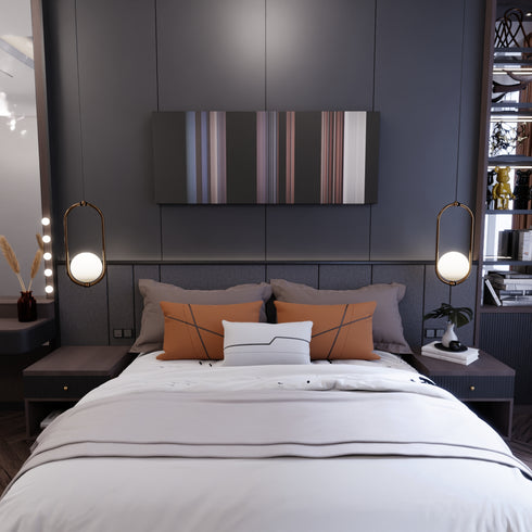 Bedroom interior with XXXTENTACION-SAD Frome on the wall