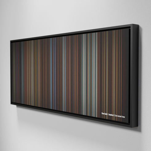 Side view of Framed Buff's of Clean-Bandit-Symphony Frome on the wall