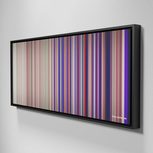 Side view of Framed Buff's of Lil-Pump-Gucci-Gang Frome on the wall