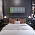 Bedroom interior with Zion--Lennox-Otra-Vez Frome on the wall