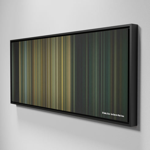 Side view of Framed Buff's of DJ-Snake-Lil-Jon-Turn-Down-for-What Frome on the wall