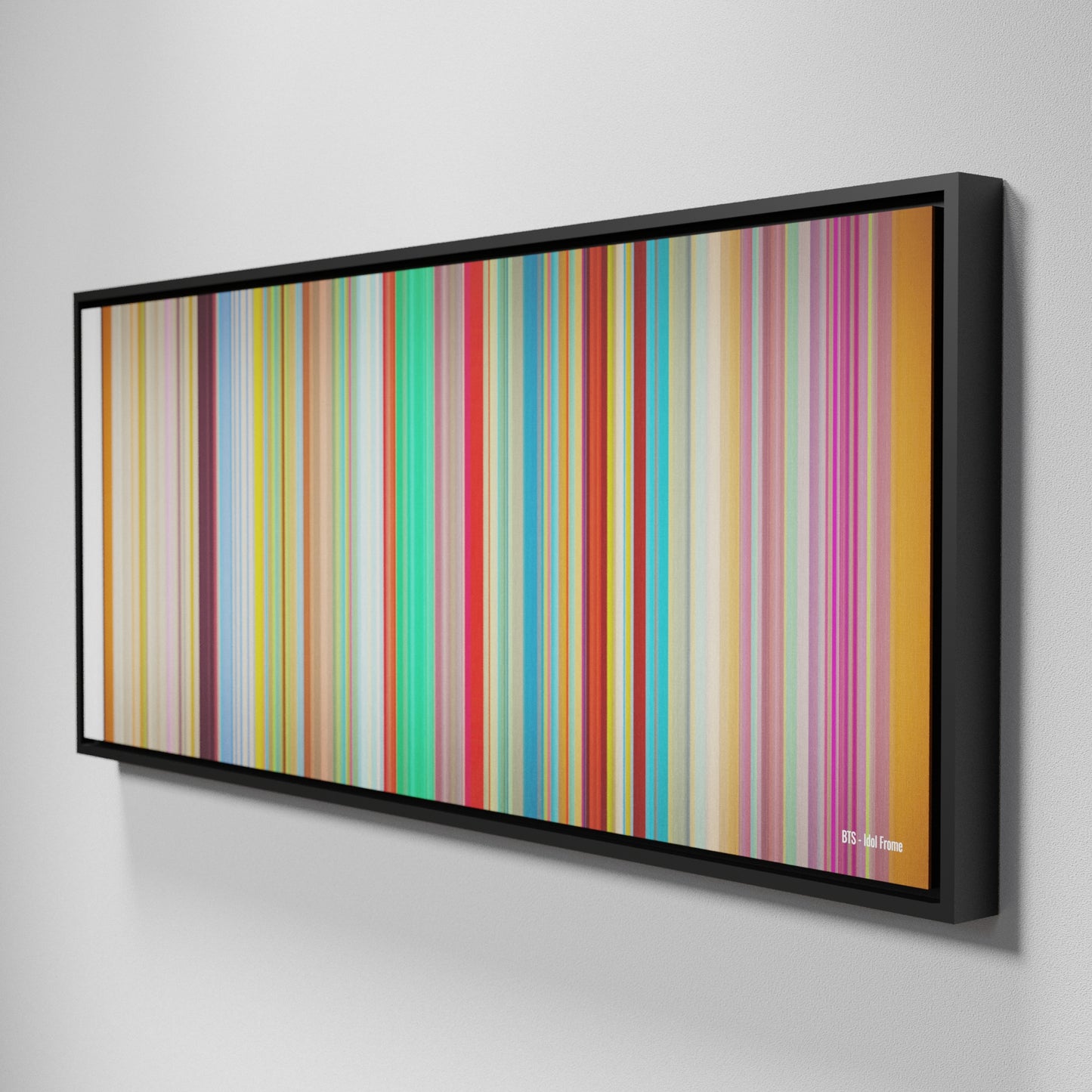 Side view of Framed Buff's of BTS-Idol Frome on the wall