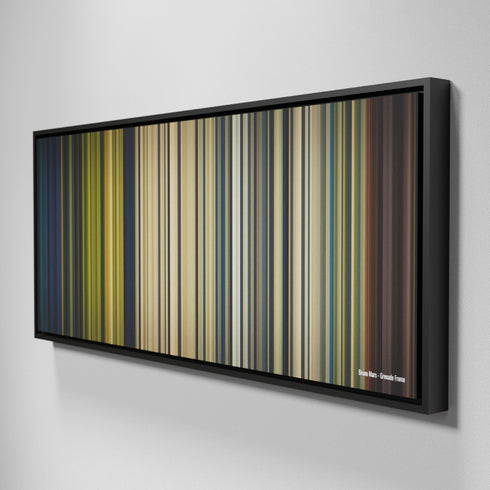 Side view of Framed Buff's of Bruno-Mars-Grenade Frome on the wall