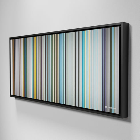 Side view of Framed Buff's of BTS-Fake-Love Frome on the wall