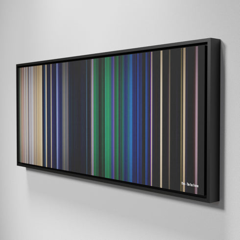 Side view of Framed Buff's of Ylvis-The-Fox Frome on the wall