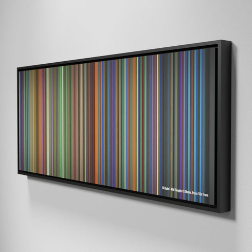 Side view of Framed Buff's of DJ-Khaled-Wild-Thoughts Frome on the wall