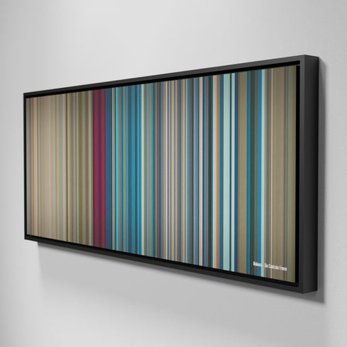 Side view of Framed Buff's of Maluma-Sin-Contrato Frome on the wall