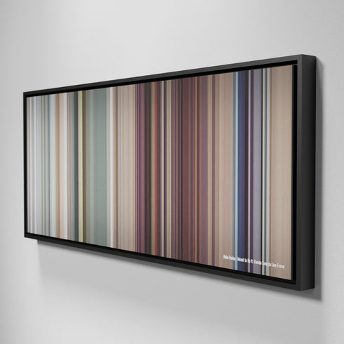 Side view of Framed Buff's of Bebe-Rexha-Meant-to-Be Frome on the wall