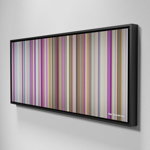 Side view of Framed Buff's of Maluma-Borro-Cassette Frome on the wall