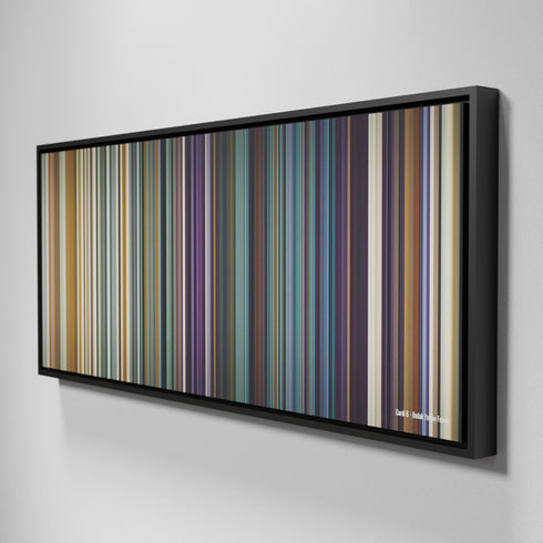 Side view of Framed Buff's of Cardi-B-Bodak-Yellow Frome on the wall