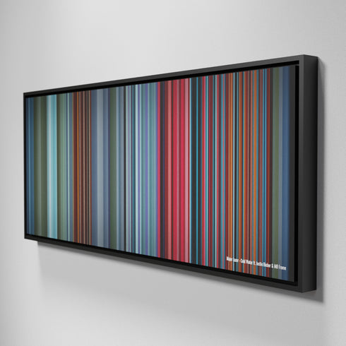 Side view of Framed Buff's of Major-Lazer-Cold-Water Frome on the wall