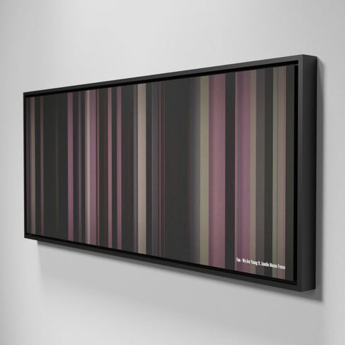 Side view of Framed Buff's of Fun-We-Are-Young Frome on the wall