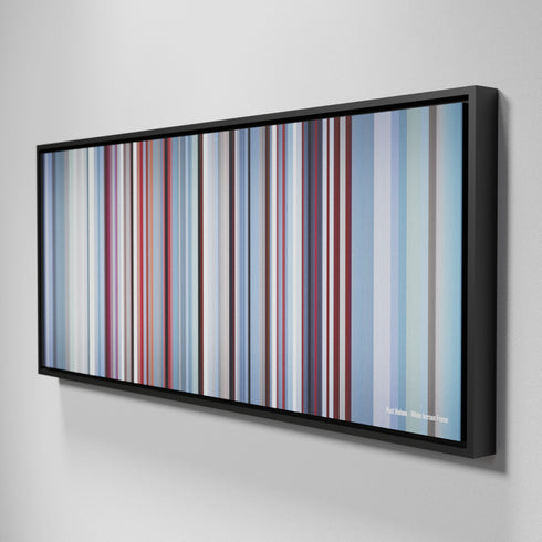 Side view of Framed Buff's of Post-Malone-White-Iverson Frome on the wall